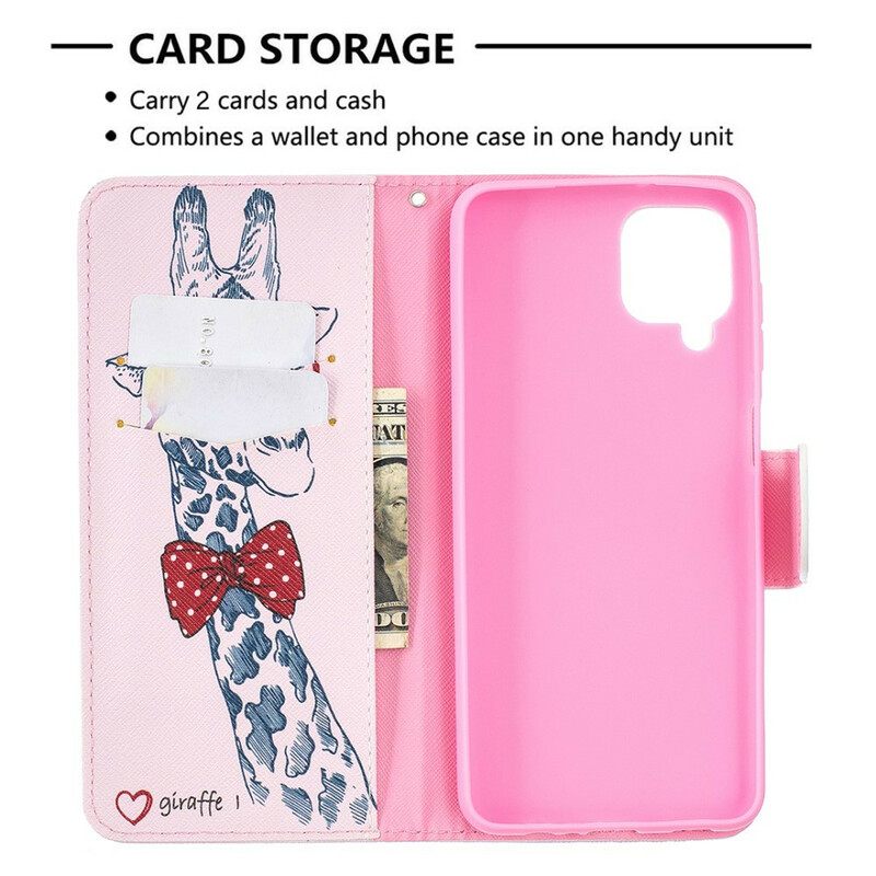 Kotelot Samsung Galaxy A12 / M12 Brainy Giraffe