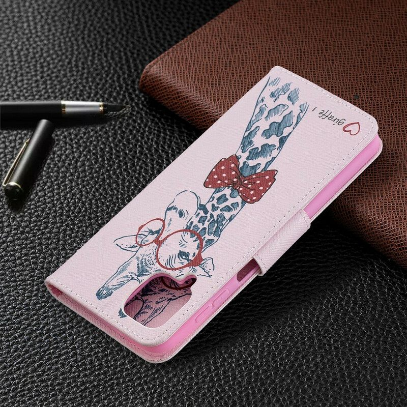 Kotelot Samsung Galaxy A12 / M12 Brainy Giraffe