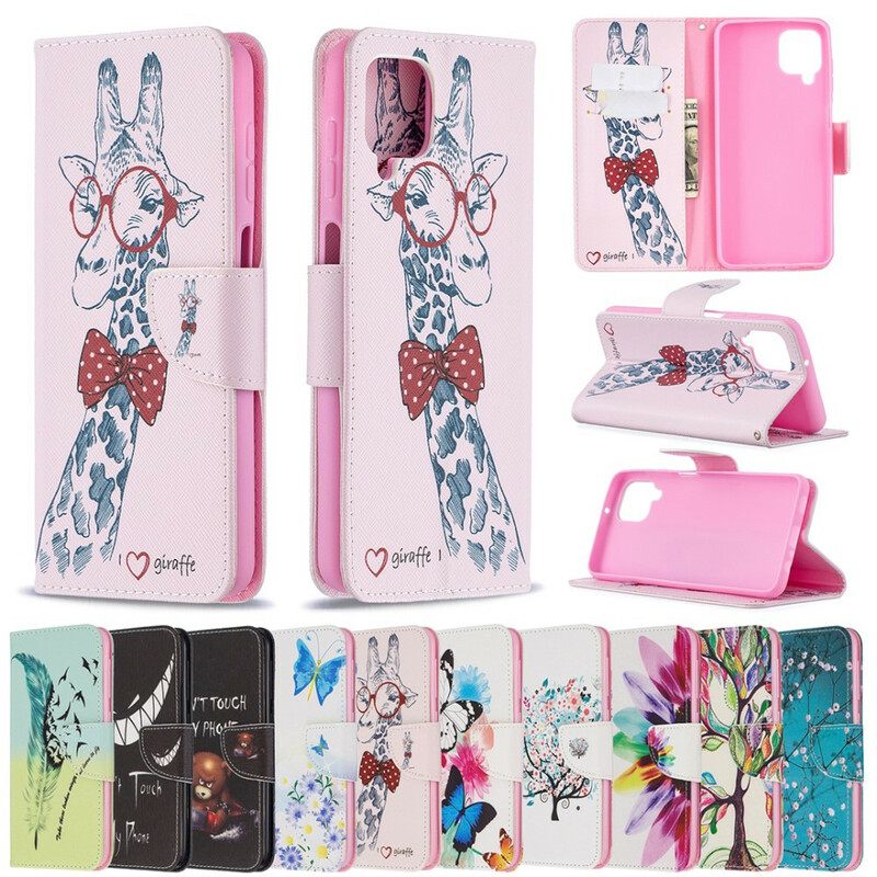 Kotelot Samsung Galaxy A12 / M12 Brainy Giraffe
