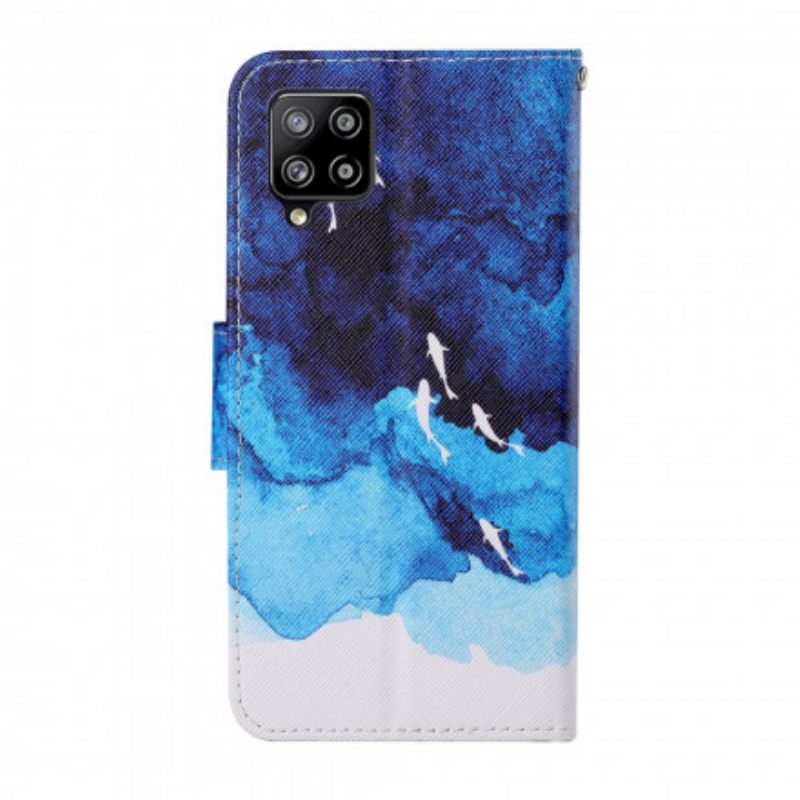 Kotelot Samsung Galaxy A12 / M12 Sea Kaulanauhalla