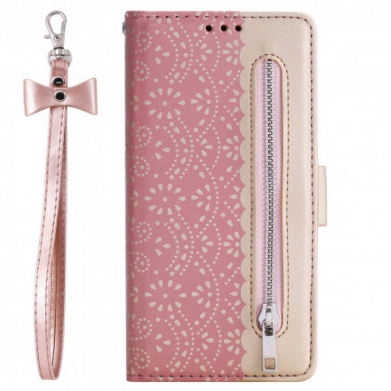 Kotelot Samsung Galaxy A12 / M12 Suojaketju Kuori Lace Strap Kolikkokukkaro