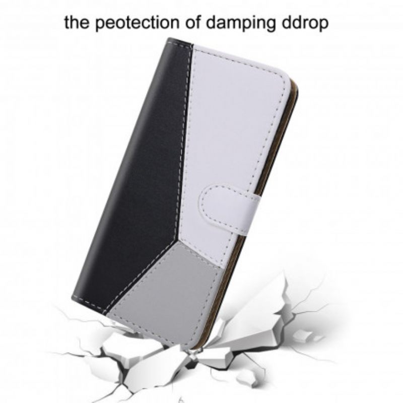 Kotelot Samsung Galaxy A12 / M12 Tricolor Leather Effect