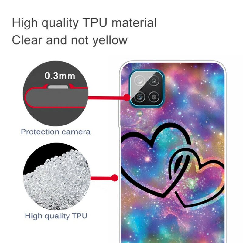 Kuori Samsung Galaxy A12 / M12 Chaised Hearts