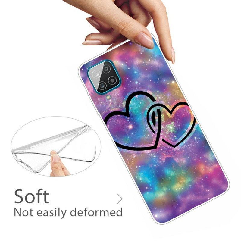 Kuori Samsung Galaxy A12 / M12 Chaised Hearts
