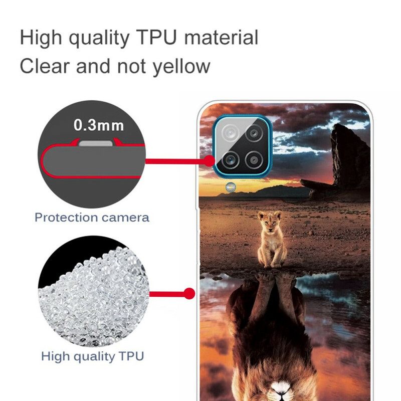 Kuori Samsung Galaxy A12 / M12 Lion Cubin Unelma