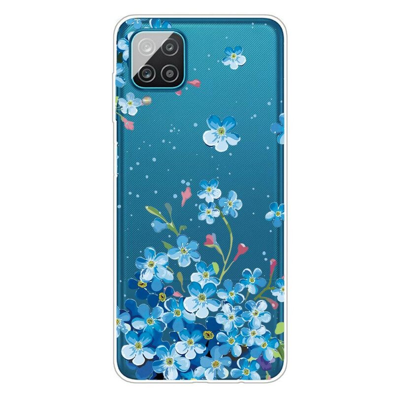 Kuori Samsung Galaxy A12 / M12 Siniset Kukat
