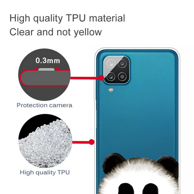 Kuori Samsung Galaxy A12 / M12 Transparent Panda