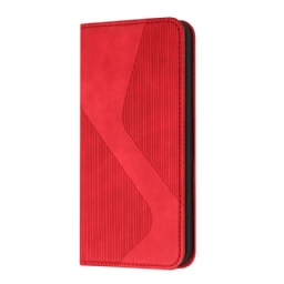 Puhelinkuoret Samsung Galaxy A12 / M12 Kotelot Flip Style Leather S-design