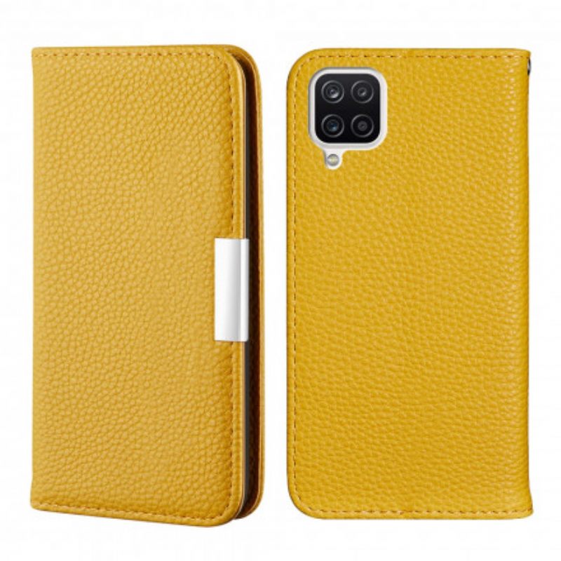 Puhelinkuoret Samsung Galaxy A12 / M12 Kotelot Flip Ultra Chic Litchi Faux Leather