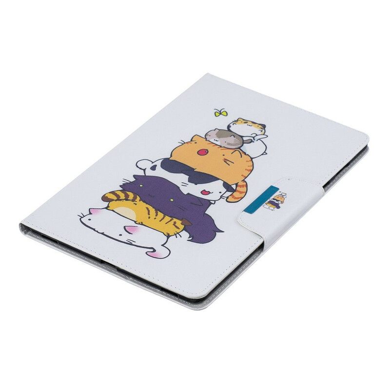 Nahkakotelo Samsung Galaxy Tab A 10.1 (2019) Pile Of Cats