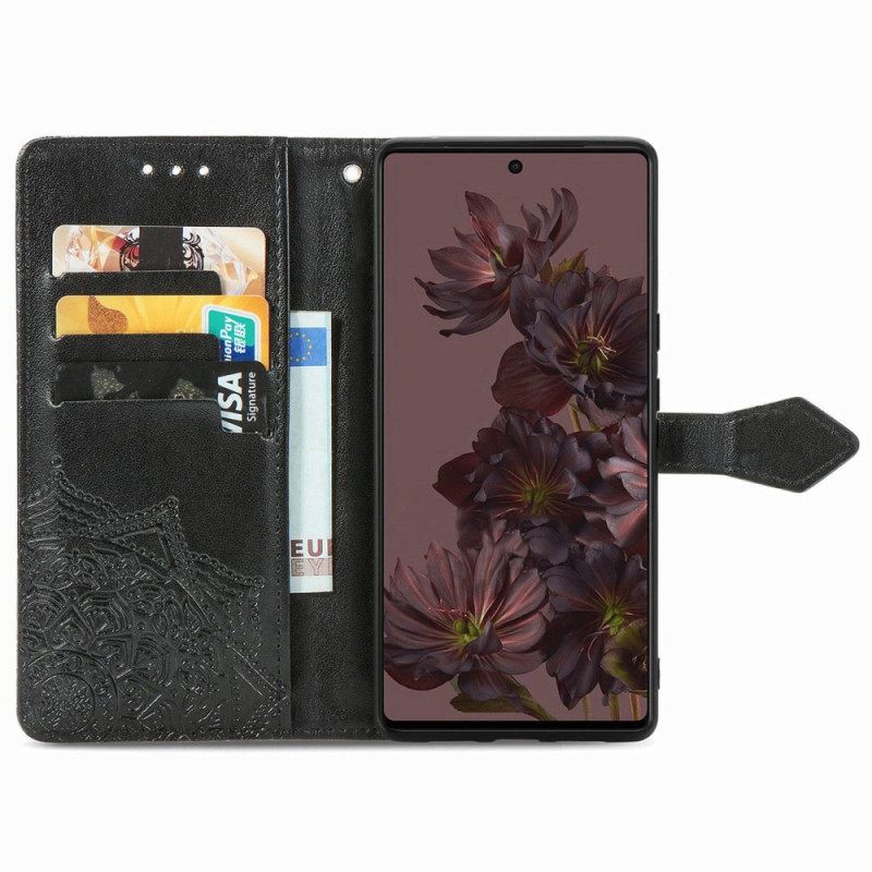 Kotelot Google Pixel 7 Suojaketju Kuori Retro Strappy Mandala