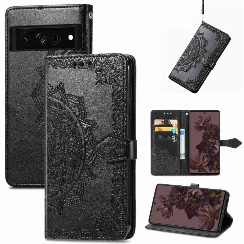 Kotelot Google Pixel 7 Suojaketju Kuori Retro Strappy Mandala