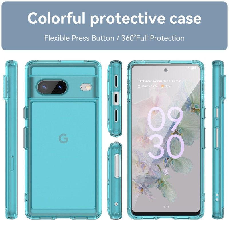 Kuori Google Pixel 7 Transparent Candy Sarja
