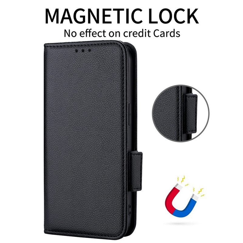 Flip Case Moto G31 / Moto G41 Kotelot Flip Flap Double Litchi Uusia Värejä