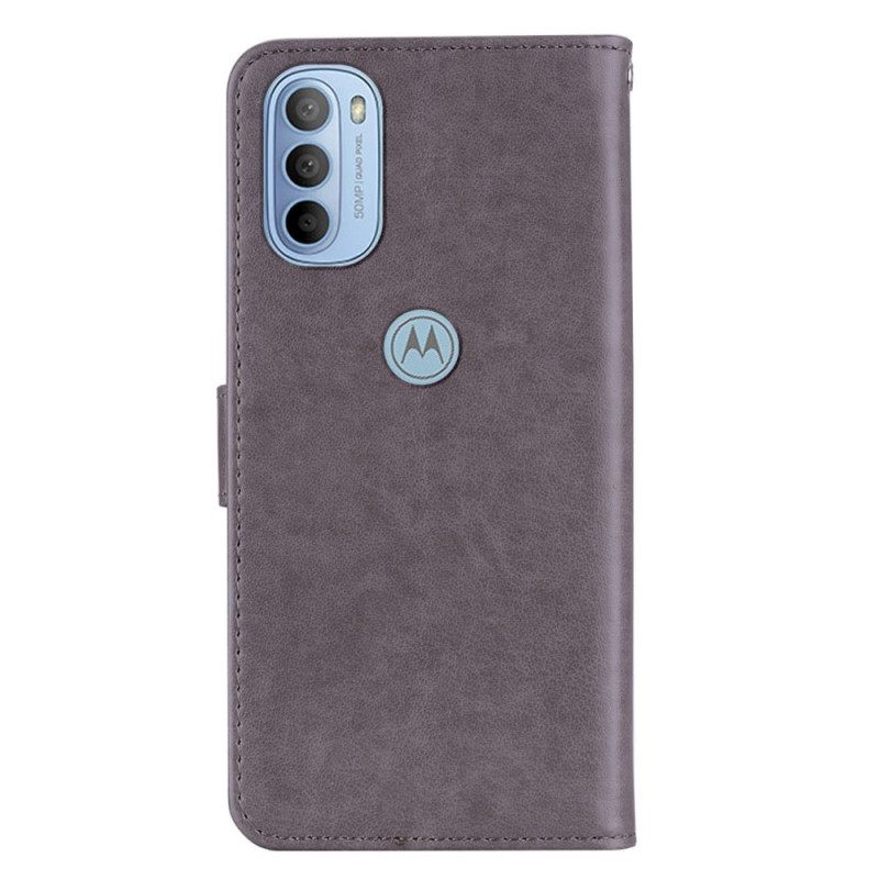 Flip Case Moto G31 / Moto G41 Pöllömandala Ja Charm