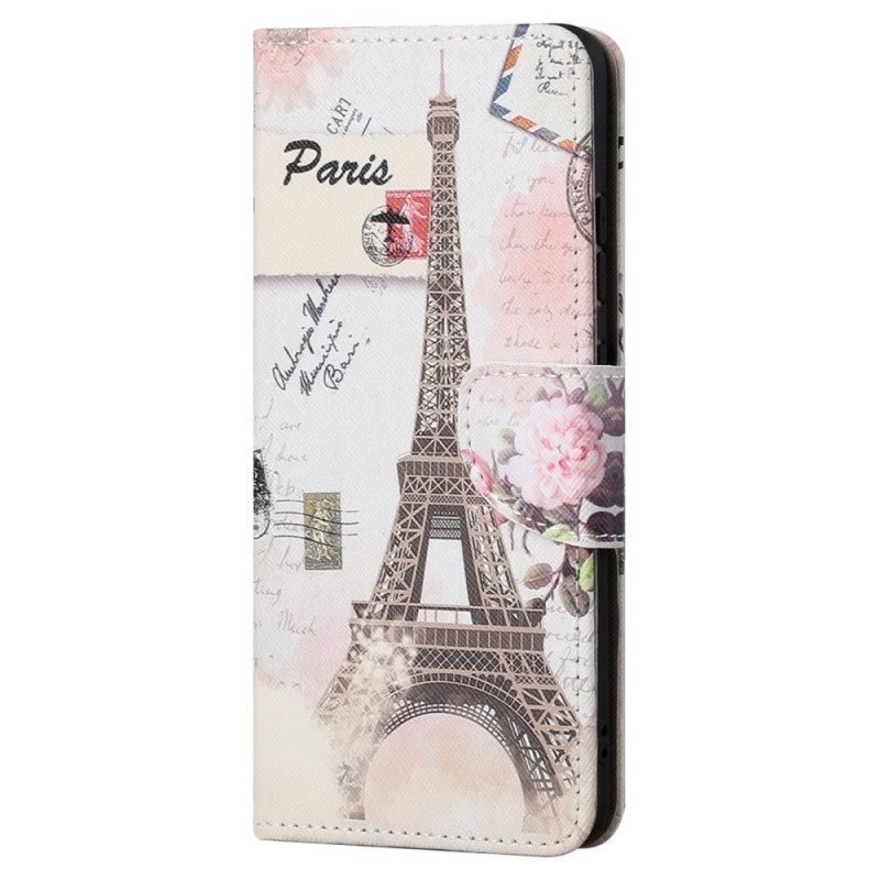 Flip Case Moto G31 / Moto G41 Retro Eiffel-torni