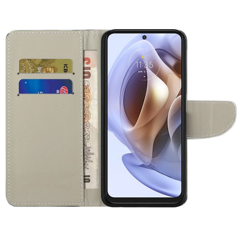 Flip Case Moto G31 / Moto G41 Retro Eiffel-torni
