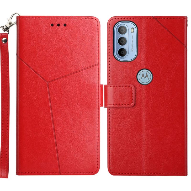 Flip Case Moto G31 / Moto G41 Style Leather Geo Y Design