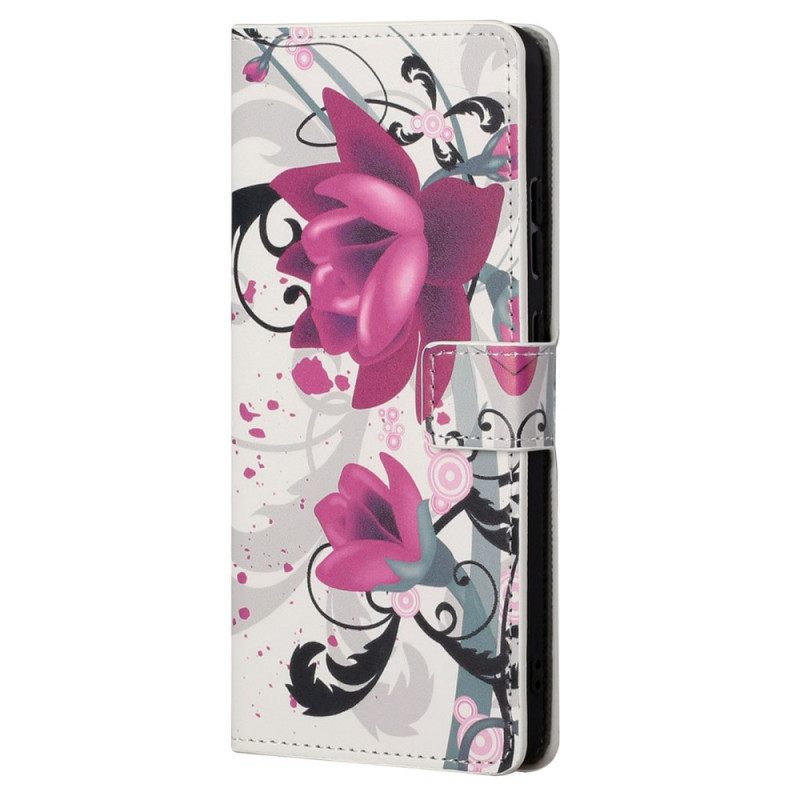 Flip Case Moto G31 / Moto G41 Trooppiset Kukat