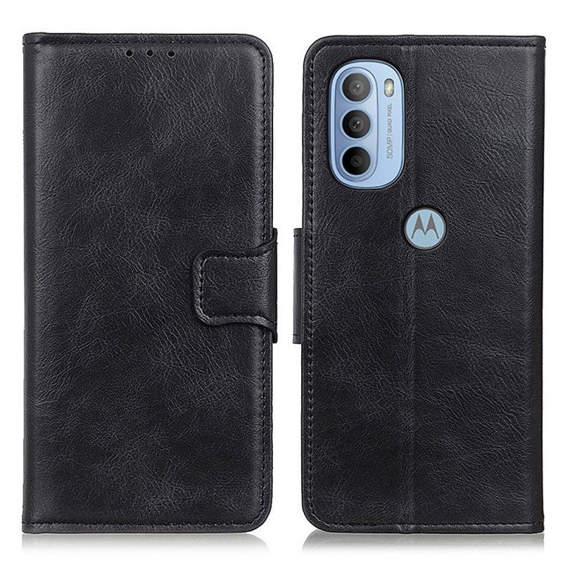 Kotelot Moto G31 / Moto G41 Käännettävä Nahkaefekti