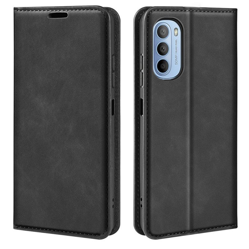 Puhelinkuoret Moto G31 / Moto G41 Kotelot Flip Silk Soft Leather Effect