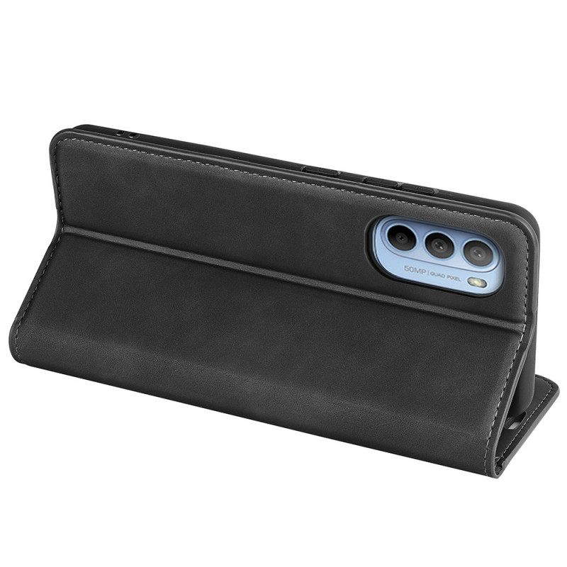 Puhelinkuoret Moto G31 / Moto G41 Kotelot Flip Silk Soft Leather Effect
