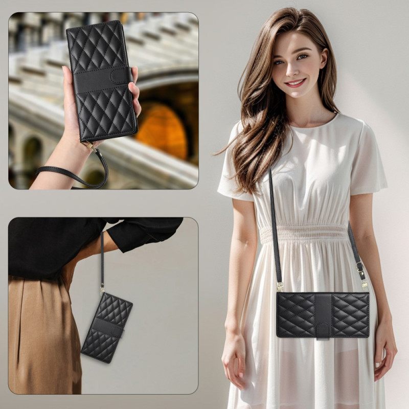 Kotelot Vivo V50 5g Tikattu Hihnalla Ja Olkahihnalla