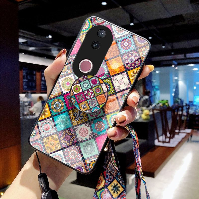 Kuori Vivo V50 5g Tilkkutäkki Jalusta Ja Hihna