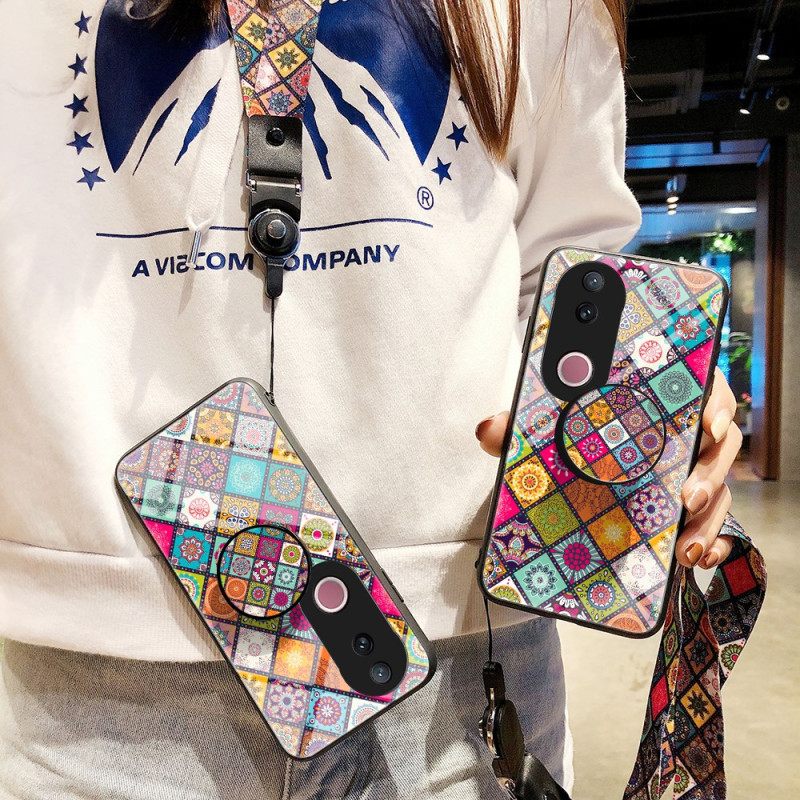 Kuori Vivo V50 5g Tilkkutäkki Jalusta Ja Hihna