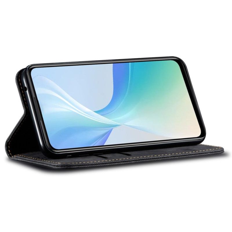 Nahkakotelo Vivo V50 5g Farkkukangas