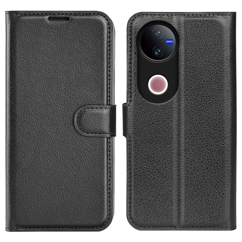 Nahkakotelo Vivo V50 5g Litsi-keinonahkaa