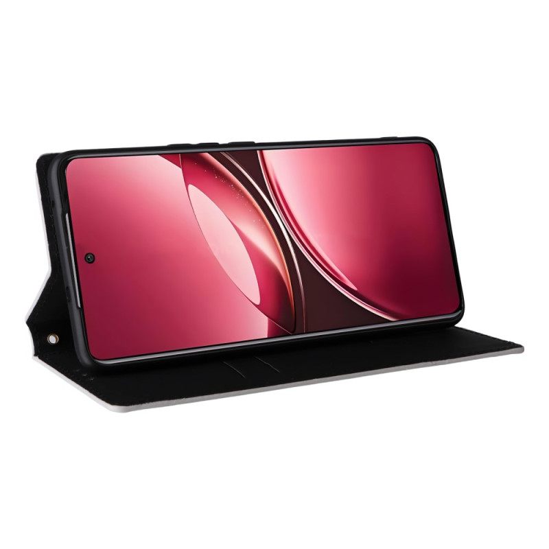 Nahkakotelo Vivo V50 5g Painettu Timanttikuvio Suojakuori