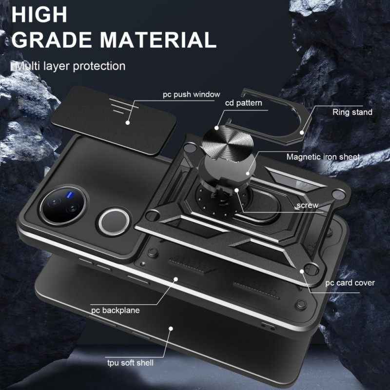 Puhelinkuoret Vivo V50 5g Liukuva Kameran Suojus Ja Tuki