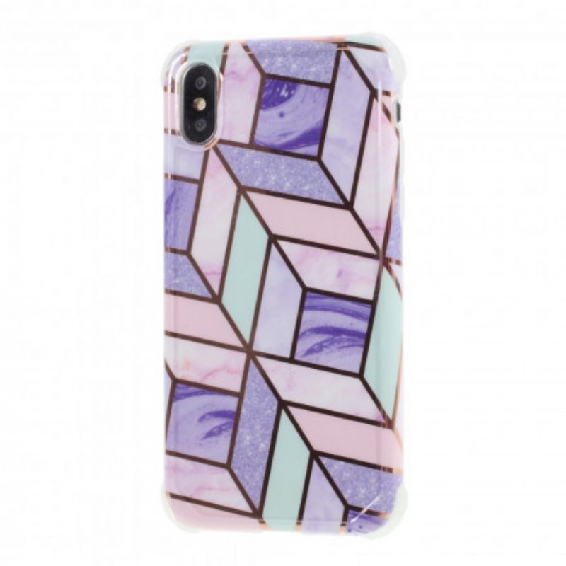 Kuori iPhone XS Max Flashy Geometric Marble