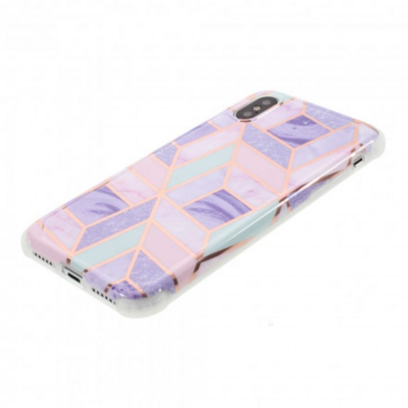 Kuori iPhone XS Max Flashy Geometric Marble
