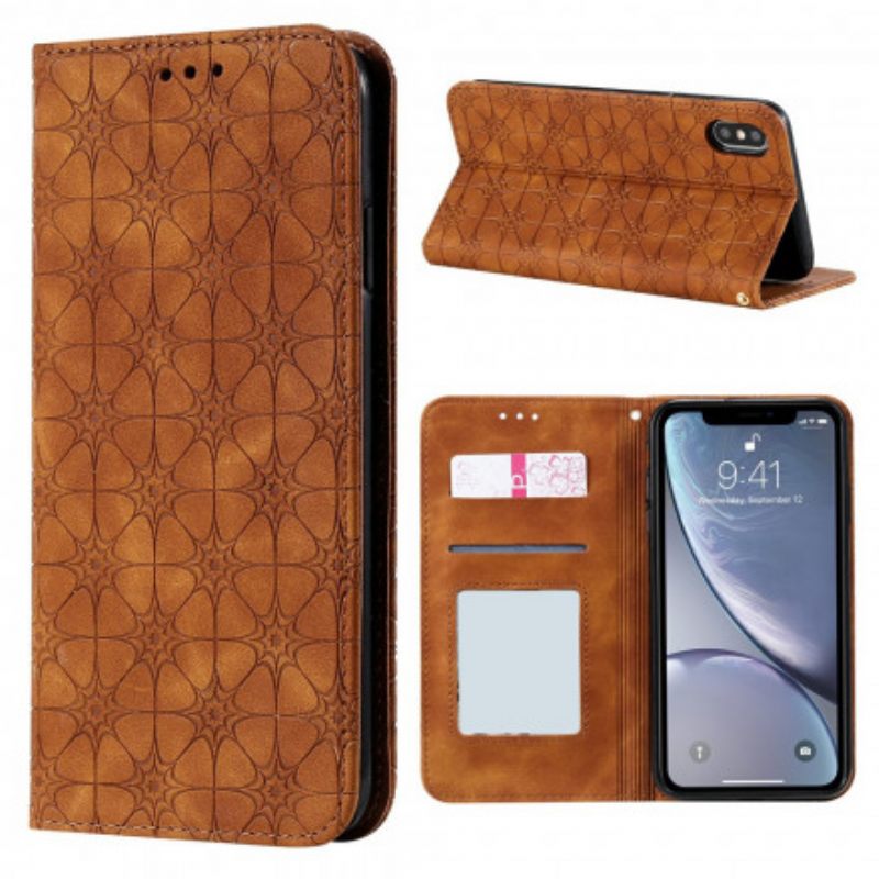 Puhelinkuoret iPhone XS Max Kotelot Flip Baroque Flowers