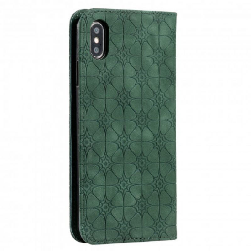 Puhelinkuoret iPhone XS Max Kotelot Flip Baroque Flowers