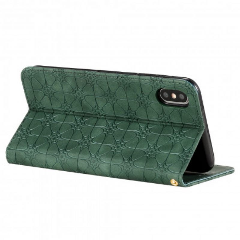 Puhelinkuoret iPhone XS Max Kotelot Flip Baroque Flowers
