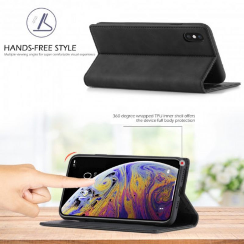 Puhelinkuoret iPhone XS Max Kotelot Flip Lc.imeeke Nahkaefekti