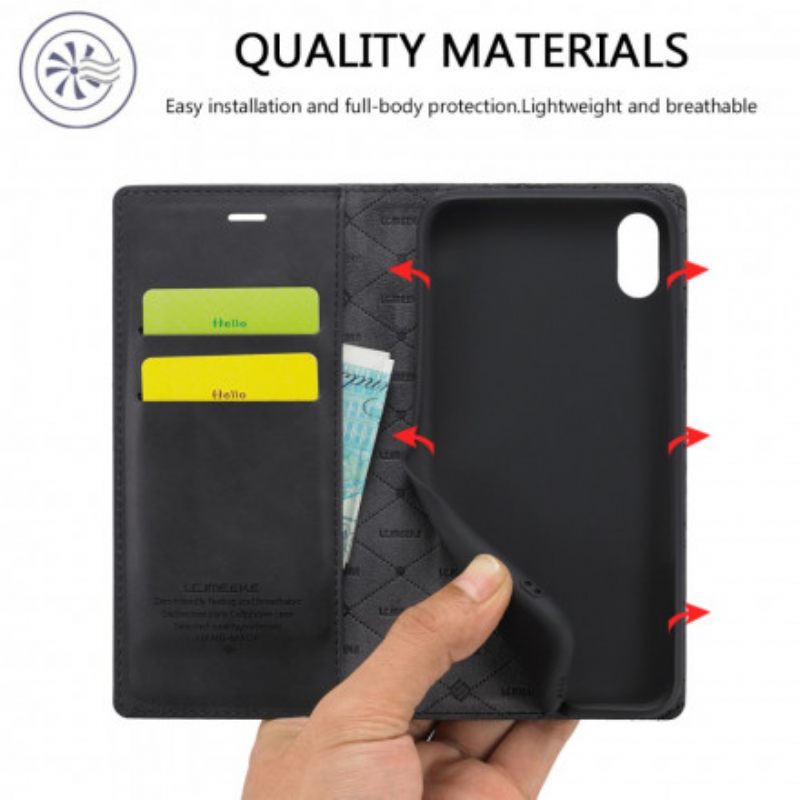 Puhelinkuoret iPhone XS Max Kotelot Flip Lc.imeeke Nahkaefekti