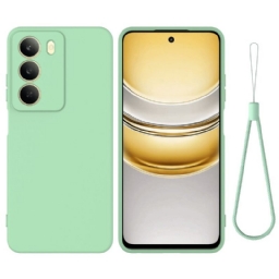 Hülle Realme C75 Handyhülle Flüssigsilikon Mit Trageband