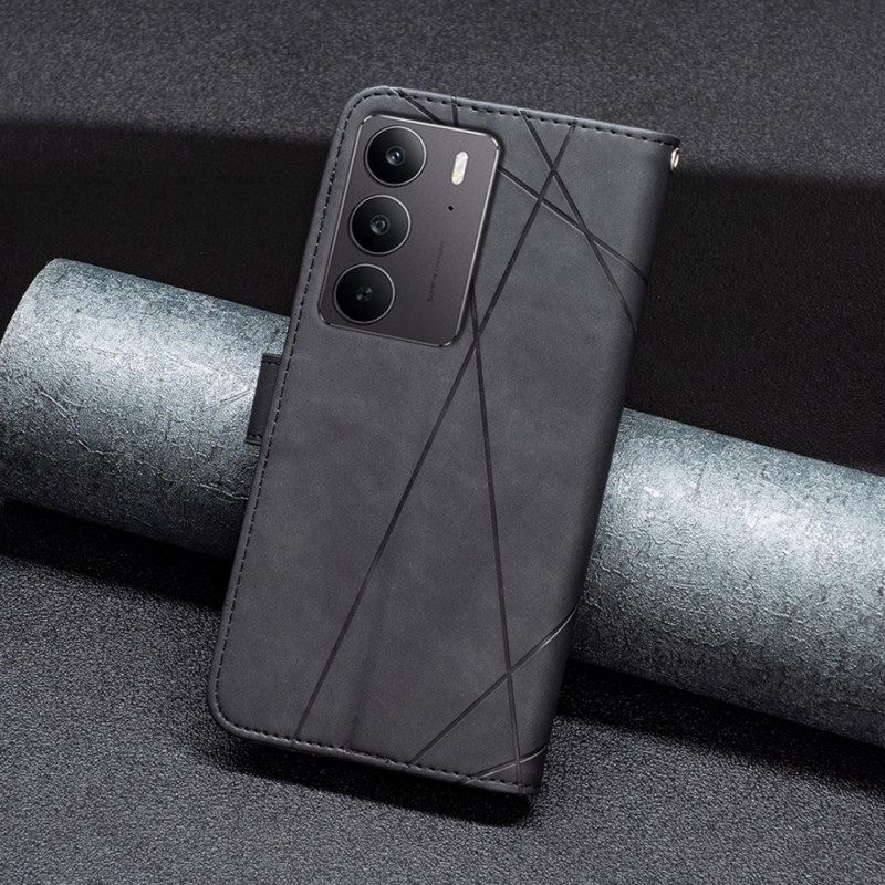 Nahkakotelo Realme C75 Geometrinen Kuvio Binfen Color