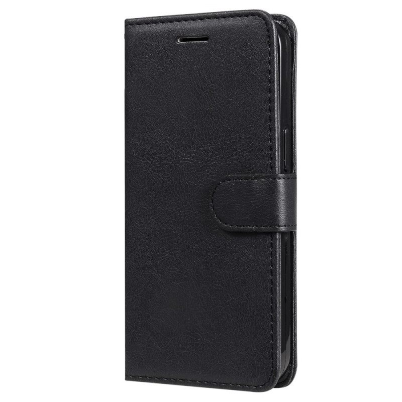 Flip Case Huawei Nova 8i / Honor 50 Lite Suojaketju Kuori Nahkainen Efektihihna