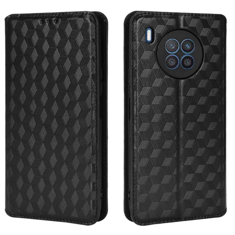Puhelinkuoret Huawei Nova 8i / Honor 50 Lite Kotelot Flip Diamond Leather Effect