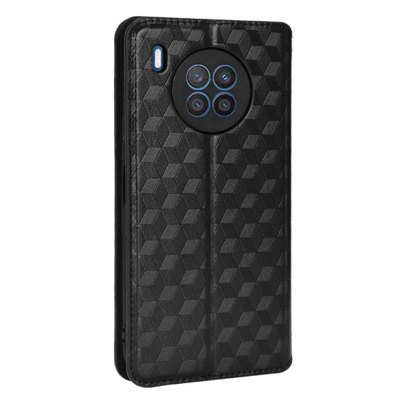 Puhelinkuoret Huawei Nova 8i / Honor 50 Lite Kotelot Flip Diamond Leather Effect