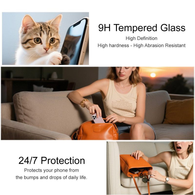 Koko Näytönsuoja Karkaistusta Lasista Valmistettu Näytönsuoja Oppo Reno 14 5g (musta Versio) Imak