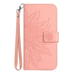 Kotelot Oppo Reno 14 5g Auringonkukkakuvio Hihnalla Suojakuori