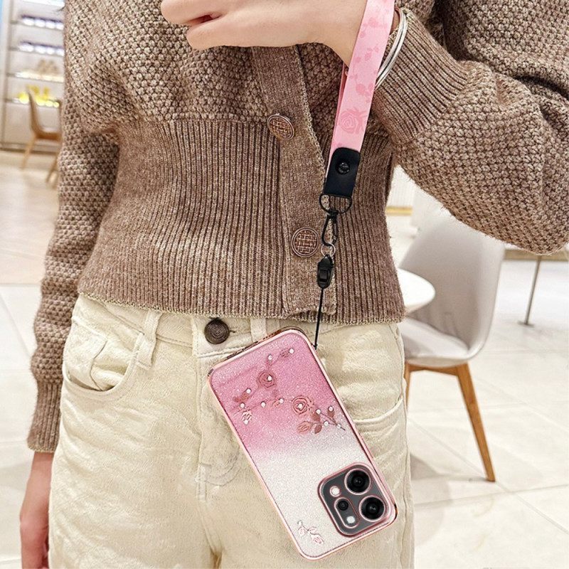 Kuori Oppo Reno 14 5g Kukat Ja Strasseja