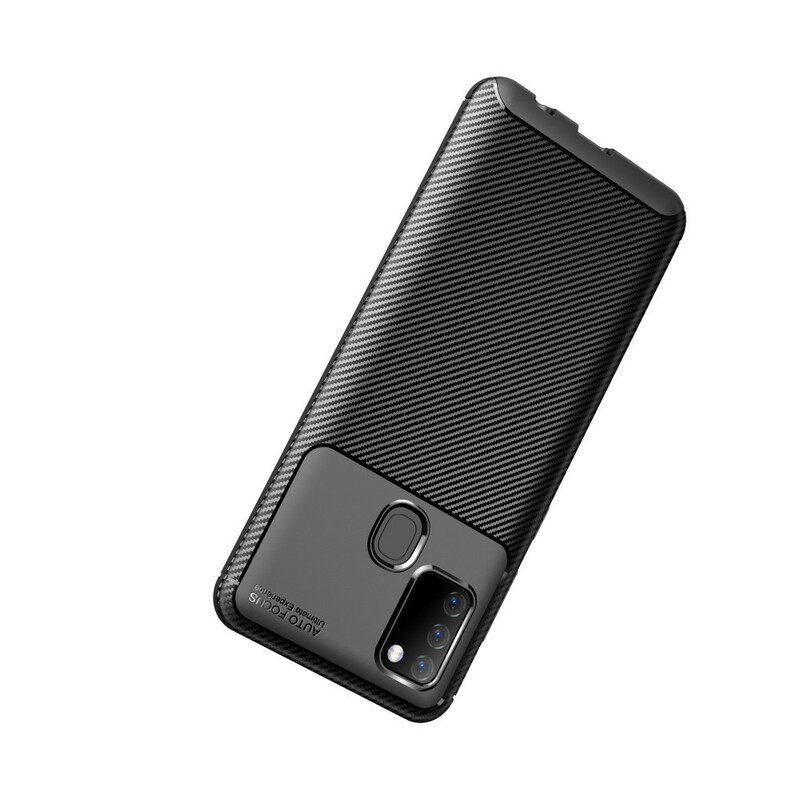 Case Samsung Galaxy A21s Joustava Hiilikuitu