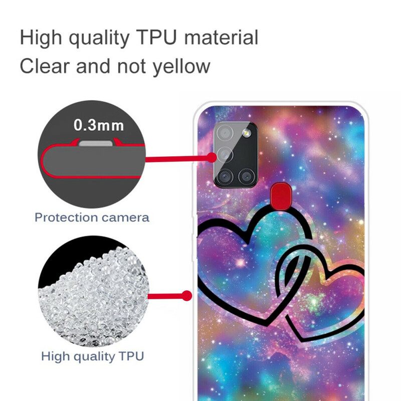 Kuori Samsung Galaxy A21s Chaised Hearts